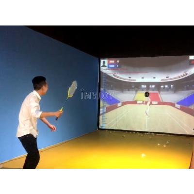 China Museum Amazon Success Simulated Badminton Smart Gym Interactive Sports Game Machine Badminton Simulator for sale