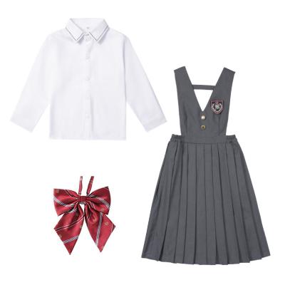 China Spring And Autumn Anti-Shrink Student Shirt Japan And England Custom Style Pleated Skirt School Uniform for sale