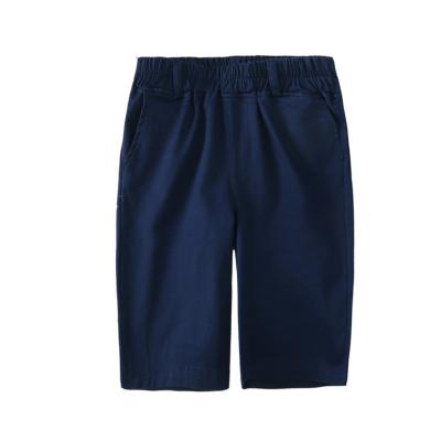 China Navy Anti-Shrink Flat Color Front Shorts Activities Classroom Multi-pocket Casual School Uniform Twill Shorts Boys Woven Shorts for sale