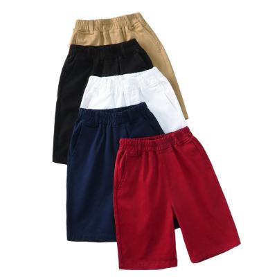 China Wholesale Boys Anti-Shrink British Style Color Cotton Khaki School Pants Wholesale Kids Slim Fit School Uniform Pants For Boys School for sale