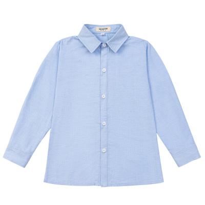 China New style anti-shrink children's long-sleeved loosely all-match shirt spring solid color shirt and autumn children's boys and girls school uniform for sale