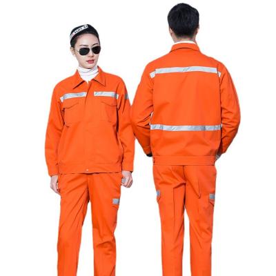 China Wholesale Anti Shrink Orange Color Hygiene Work Cleaning Wear With Reflective Brand Protective Work Uniform for sale