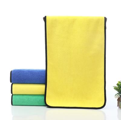 China Hot-selling breathable soft microfiber car cleaning cloth thickened double-sided car wash towel for sale