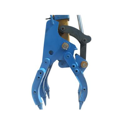 China Machinery Repair Shops Mechanical Excavator Rock Grapple Manual Log Grapple Timer Wood Grapple for sale