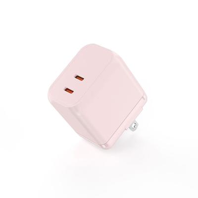 China QC 3.0 Quick Charger Cell Phone PD Adapter 45w 2 Port Fast Type C PD Wall Charger US UK EU Plug For Iphone Ipad for sale