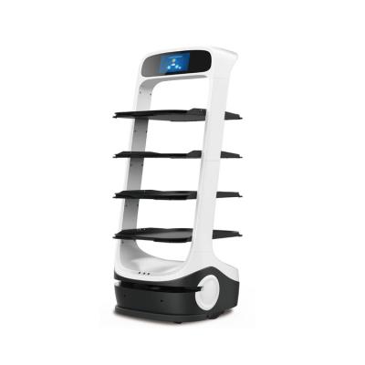 China Restaurant New Arrival T6 Large Capacity Waiter Restaurant Autonomous Positioning Robot for sale