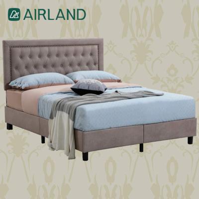 China Other Hotel Bedroom Home Furniture Style Bed Frame Modern Simple Design Bed Large Double Bed for sale