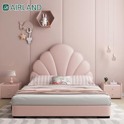 China Other Airland Simple Pink Shell Queen Wood Frame Queen Size Girl Bed for sale