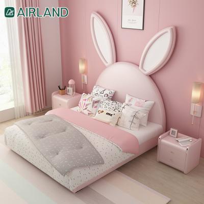 China Other airland hot selling European and American style modern leather beds luxury king size bed frame rabbit children bed for sale