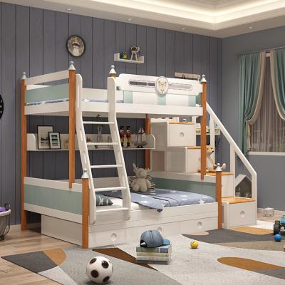 China Factory direct sale adjustable children's bedroom furniture (other) storage function bed pine solid wood bunk bed for sale