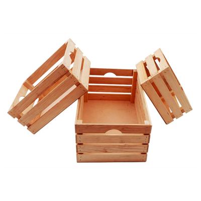 China Handmade Wholesale Rectangle Shape Household Vintage Solid Wood Wooden Storage Box for sale