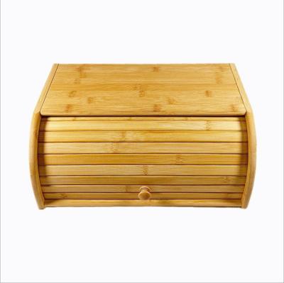 China Folding High Quality Durable Using Low Price Bread Storage Box Bamboo Bread Box for sale