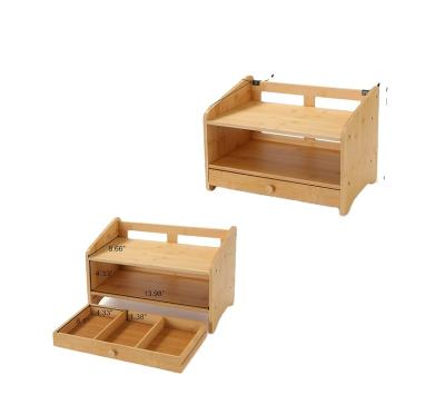 China Multi-slot Folding Wooden Desk Drawer Rack Storage Layer Rack Desk Drawer Storage for sale