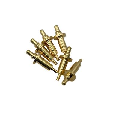 China Industrial equipment new product high precision OEM brass spare parts thread fittings custom logo cheap machining service 1/2/3 pin pogo pin for sale