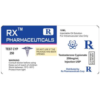 China Waterproof RX Brand Test CYP250 Labels Sticker for sale