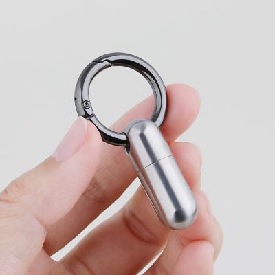 China Camping EDC Canister Bottle Waterproof Titanium Capsule Warehouse Mini Sealed Outdoor Container for sale