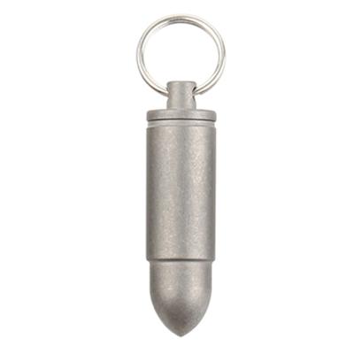 China Titanium Portable Decorative Metal Pill Key Chain Box for sale