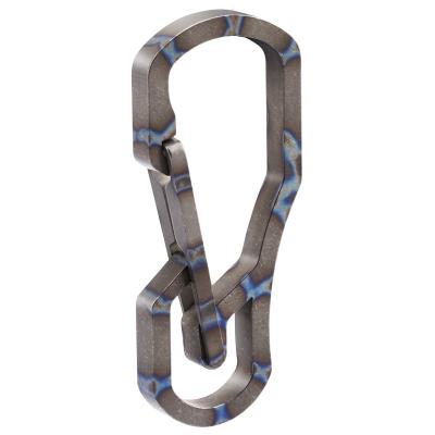 China Metal Customized CNC Machining Parts Sport Snap Hook Titanium Alloy Surface Climbing Head Chain EDC for sale