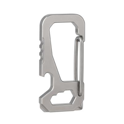 China Titanium Multi-Function Portable Outdoor Bag Accessories Tool Carabiner Chain Holder Metal Wrench Outdoor Camp for sale