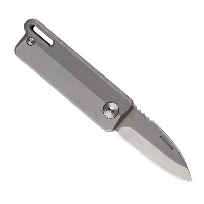 China TC4 D2 Titanium Steel Blade Non-variable Mini Pocket Camping Knife for Outdoor Hunting Survival Survival for sale