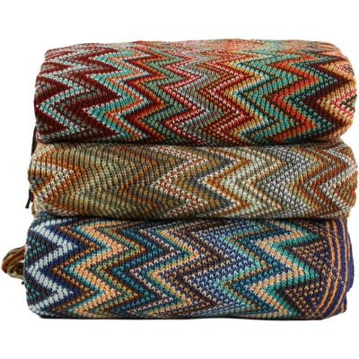 China 2021 Winter Knitted Folded Chat Style Jacquard Bohemian Blanket Weighted Blanket for sale