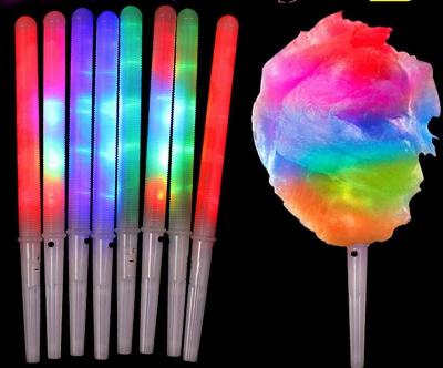 China PC Food Grade ReusableFunction Modes LED Cotton Candy Glow Cones Cotton Candy Sticks For Birthday Party Bars Neon Gigs for sale