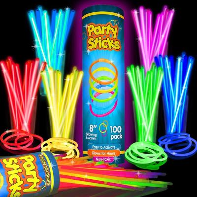 China Foam Wholesale 8 Inch Glow In The Dark Light Up Sticks Gifts Glow Sticks Party Supplies for sale