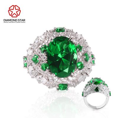 China Green Moissanite D VVS Ring Diamondstar CVD Diamond Ring Wedding Engagement Ring Fashion Romantic Fine Jewelry Jewelry for sale