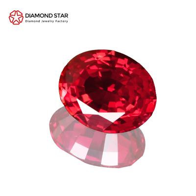 China DiamondStar Ruby Oval Cut Blood Red DiamondStar Rubi Oval Cut Lab Grown Diamond Wholesales Gemstone Gems AAAAAGrade of Fire for sale