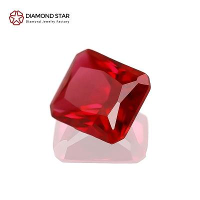 China DiamondStar Rubi Color Shape Synthetic Gems Lab Grown Color Or Ruby Radiant Cut Lab Grown Diamond Wholesales Gemstone Gems Fancy Fire for sale