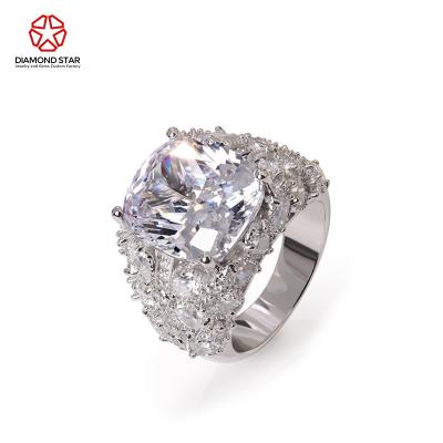 China 2023 New Zircon Ring 925 Sterling Silver 5A Cubic Zirconia Ring Fashion Jewelry Customization Jewelry Men Women's Wedding Ring for sale