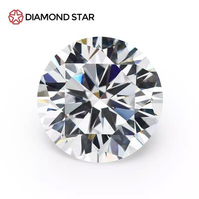 China Diamondstar moissanite 3mm-18mm loose color set or loose round moissanite gemstones GRA grade certificate VVS round cut moissanite diamond stones for sale