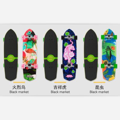 China Pedalless Professional Pedalless Smile Board Male Tailor Board Land Punch Board Land Surfboard BOM Youth and Beginner Female Students SEEK for sale