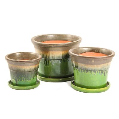 China Vintage Flower Pots Outdoor Ceramic Flower Pots Planter Home Decor Luxury Vases Accept Customize Logo for sale