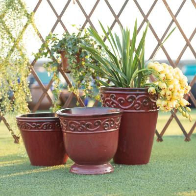 China Traditional Indoor Decorative Flower Pots Plant Stand Flower Pot Wedding Ceramic Vases Flower Vases for sale