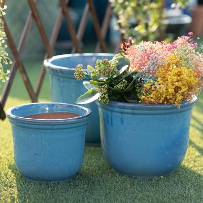 China Living room flower potted plant minimalist flowerpot printing elegant cute wholesale home decorative flower pots for sale