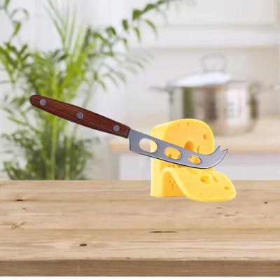 China Viable Cheese Knife Butter Slicer Cheese Shaving With Oak Handle Kitchen Cheese Tool for sale