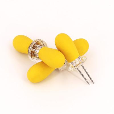 China Heat Resistance BBQ Grill Accessories Stainless Steel Corn Holder Corn Spits Corn Picks Cob Holder for sale