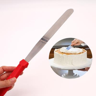 China Viable Metal Straight Icing Spatula Set Angled Stainless Steel Icing Cake Knife Offset Spatula for sale