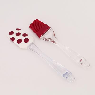 China New Arrival 2pcs Viable Scraper Drawknife Spatula Silicone Spatula Baking Set for sale