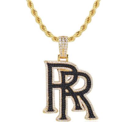 China Fashionable Diamond Pendants Letter Pendant Necklace Gold Plated Pendant for sale