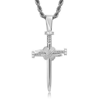 China FASHIONABLE Iced Cross Pendant Moissanite Jesus Pendant for sale