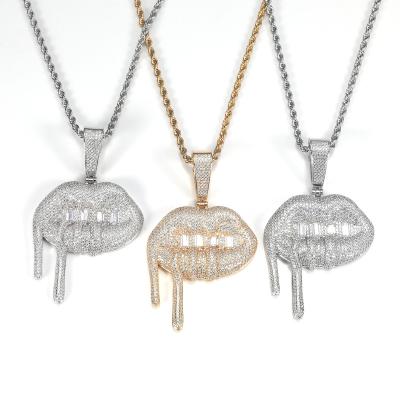 China Chinese Zodiac 12 Lip Iced Out Chain Pendant Necklace Pendant Necklace For Women for sale