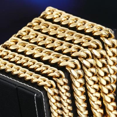 China Hiphop jewelry 18k pvd gold plated pearl chain necklace 18k gold plated necklace for sale