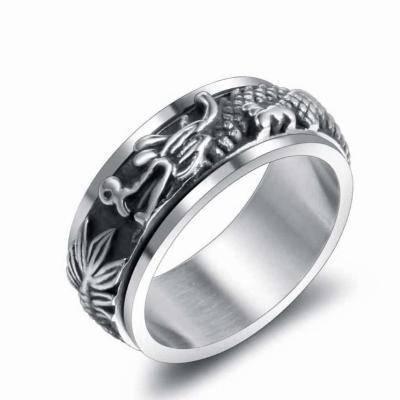 China CLASSIC Custom High Quality Turkish Silver Men's Stainless Steel Rings for sale