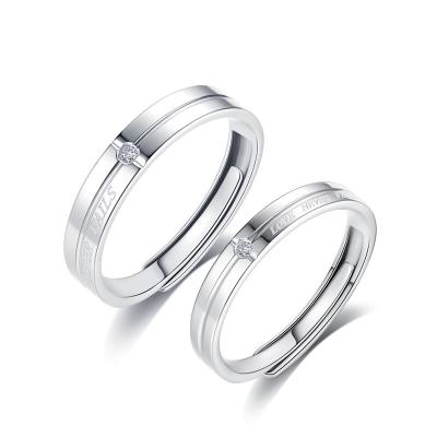 China CLASSIC 925 Couple Rings A Pair Of Mens And Womens Sterling Silver Lovers Niche Lovers Niche Design for sale