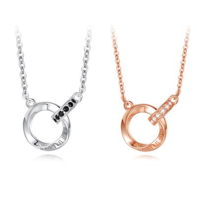 China Vintage Couples Necklace Gift Trend Men's And Women's Memorial Clavicle Chain Necklace for sale