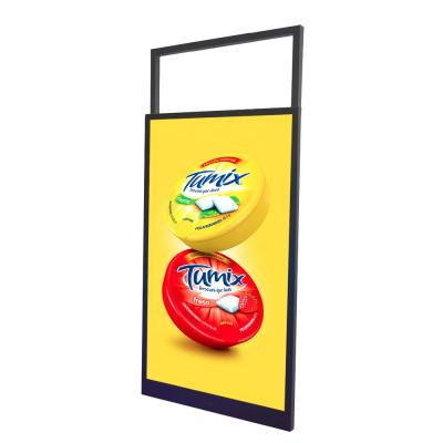 China 49 Inch Indoor Displays Advertising Digital Player Kiosk Roll Up Banner Stand for sale