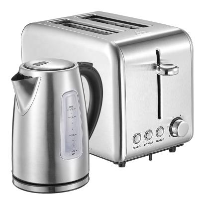 China 2021 2 Slot Electric Toaster Kitchen Appliances Kettle and Toaster Breakfast Set for sale