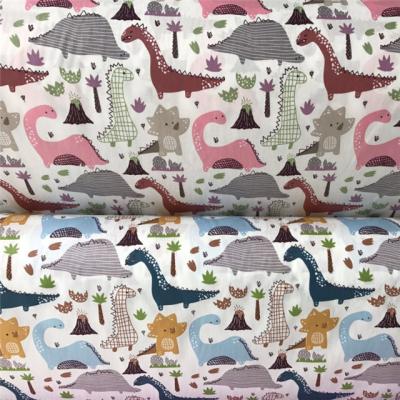 China Cute TWILL Dinosaur Printing Cotton Fabric Twill Weaving 40s 133*72TC for sale